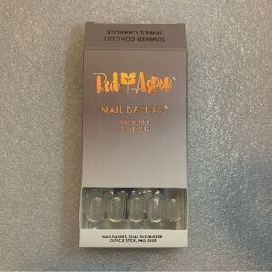 Red Aspen Silver Press-On Nails